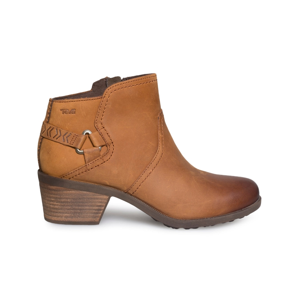 Teva Foxy Caramel Leather Ankle Boots